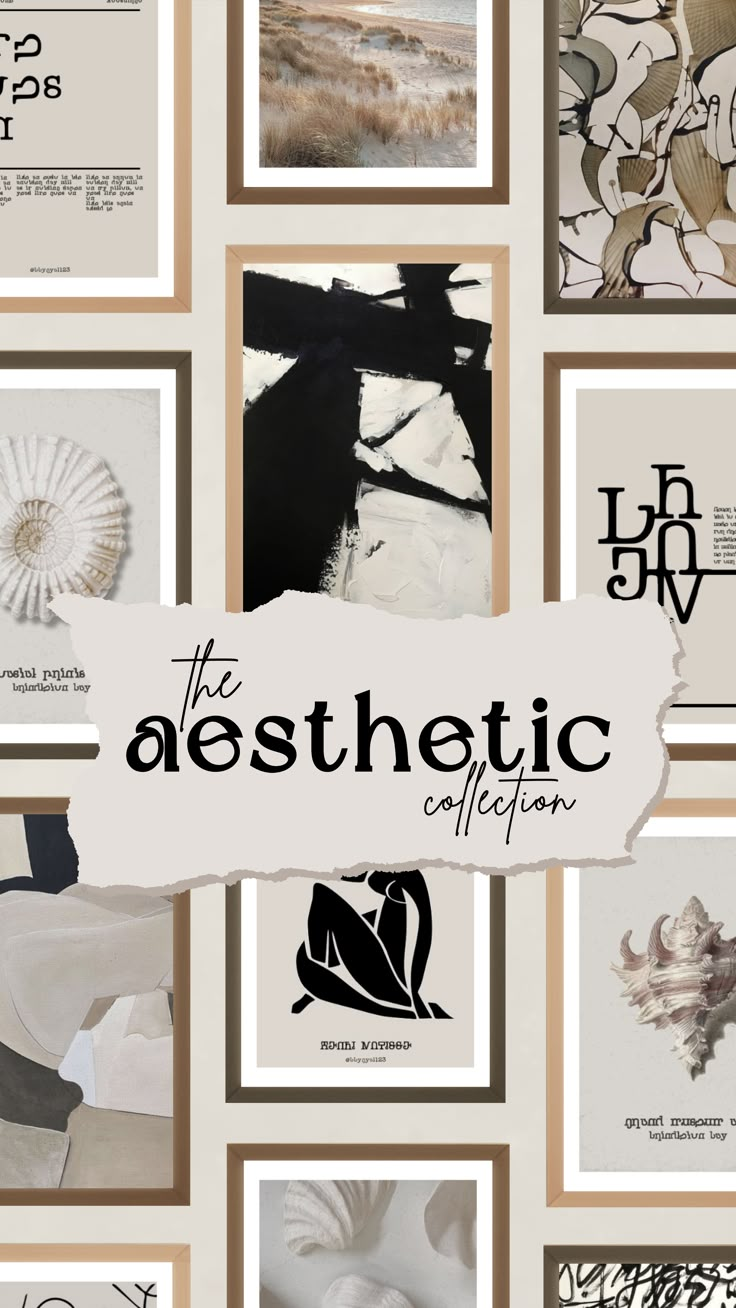 the aesthetic collager is made up of many different types of art and graphics