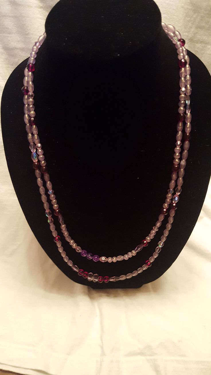 Double Strand purple necklace. If you are a purple fan this ones for you. Purple Necklace, Beaded Necklaces, Seed Beads, Beaded Necklace, Jewelry Necklaces, Ships, Necklaces, Fan, Beads