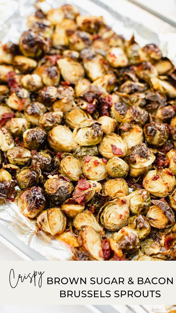 the brussel sprouts are ready to be cooked in the oven and served