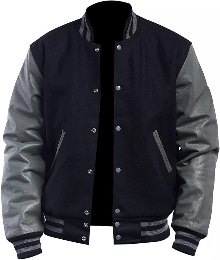 Men College Highschool Baseball Varsity Letterman Jacket Highschool Baseball, Varsity Letterman Jackets, College Jackets, Collegiate Style, Classic American Style, Leather Sleeves, Men's Leather Jacket, Letterman Jacket, Leather Sleeve