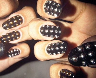 cool Studded Nails, Fire Nails, Dream Nails, Funky Nails, Dope Nails, Nail Accessories, Nail Tech, Swag Nails, How To Do Nails