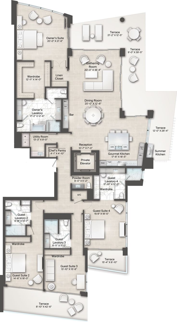 the floor plan for an apartment with two bedroom and one bathroom, including a living room