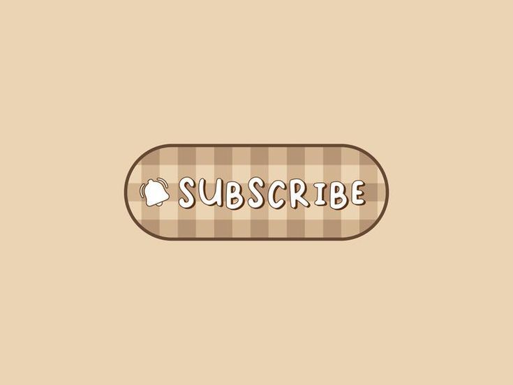 the word subscripe is written in white on a brown checkered background