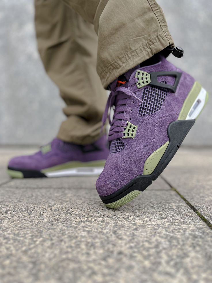 #canyonpurple Purple Jordan 4 Outfit, Purple Canyon 4s Outfit, Jordan 4 Canyon Purple Outfit, Canyon Purple Jordan 4 Outfit, Jordan 4 Canyon Purple, Jordan 4 Outfit, 4s Outfit, Retro 4s, Jordan 4’s