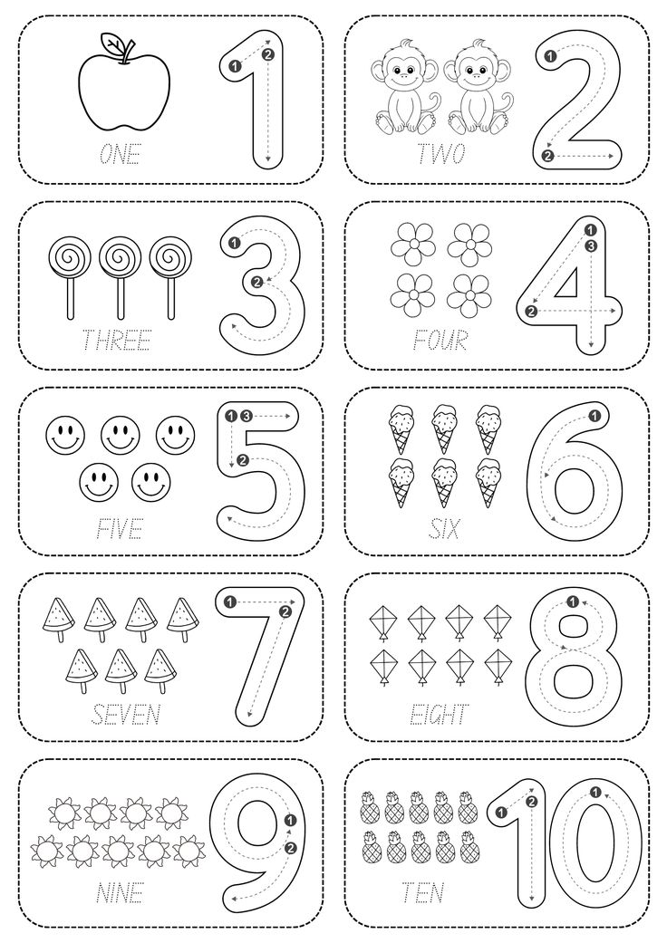 the number ten coloring page with numbers and symbols for children to print out, including