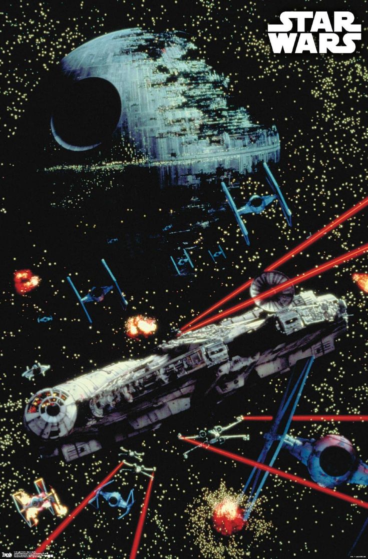 the cover to star wars, featuring an image of a space ship