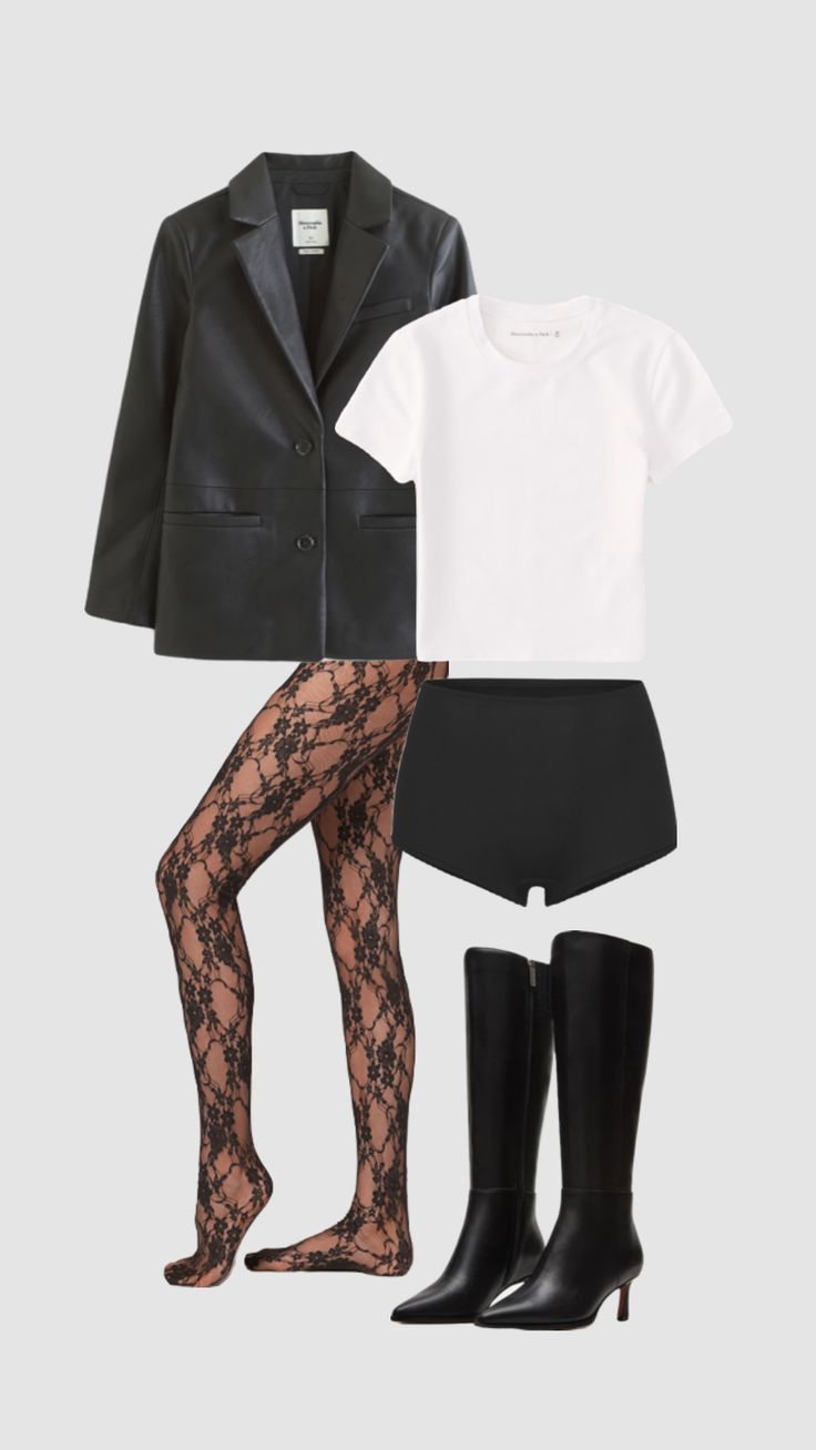 Shorts With Tights Outfit, Shorts And Tights Outfit, Lace Tights Outfit, Mini Shorts Outfit, Winter Shorts Outfits, Micro Shorts, Lace Tights, Shorts Outfit, Fall Fits