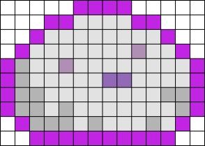 a purple and white square with squares on it