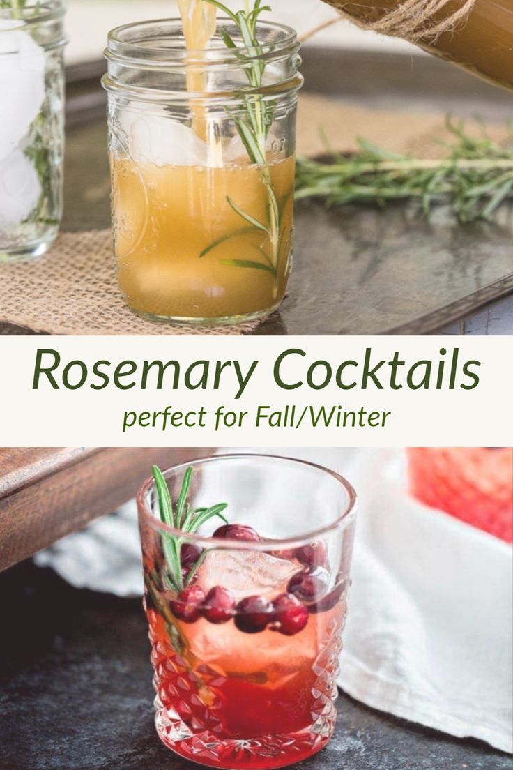 rosemary cocktails are perfect for fall and winter drinks to warm up the cold weather