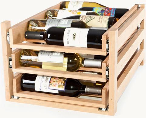 a wooden crate filled with bottles of wine