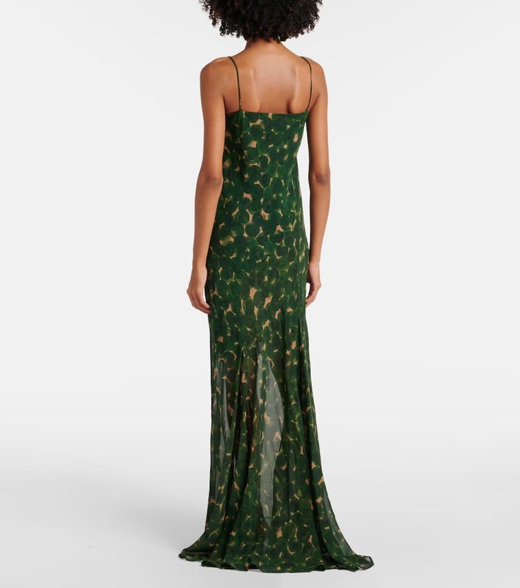 Find DRIES VAN NOTEN Deryl Floral Silk Gown on Editorialist. Material: 100% silk. Care instructions: dry clean. Made in Poland. Designer color name: Green. Luxury Silk Chiffon Wedding Dress, Green Floor-length Bias Cut Evening Dress, Green Silk Maxi Dress For Gala, Green Bias Cut Maxi Dress For Gala, Green Silk Cocktail Maxi Dress, Green Silk Evening Dress, Green Silk Maxi Dress For Cocktail, Green Silk Long Evening Dress, Green Silk Maxi Dress For Evening