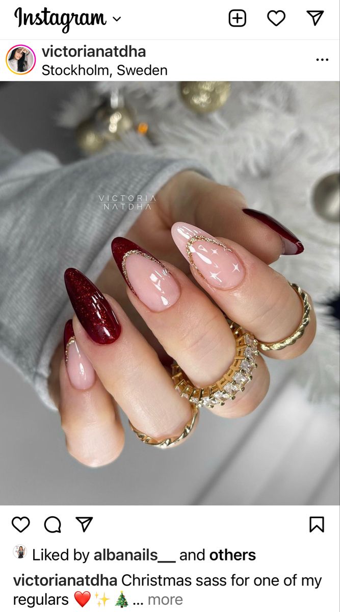 Unghie Nail Art, Maroon Nails, Her Nails, Classy Acrylic Nails, Acrylic Nails Coffin Short, Xmas Nails, Classy Nails, Pretty Acrylic Nails, Chic Nails