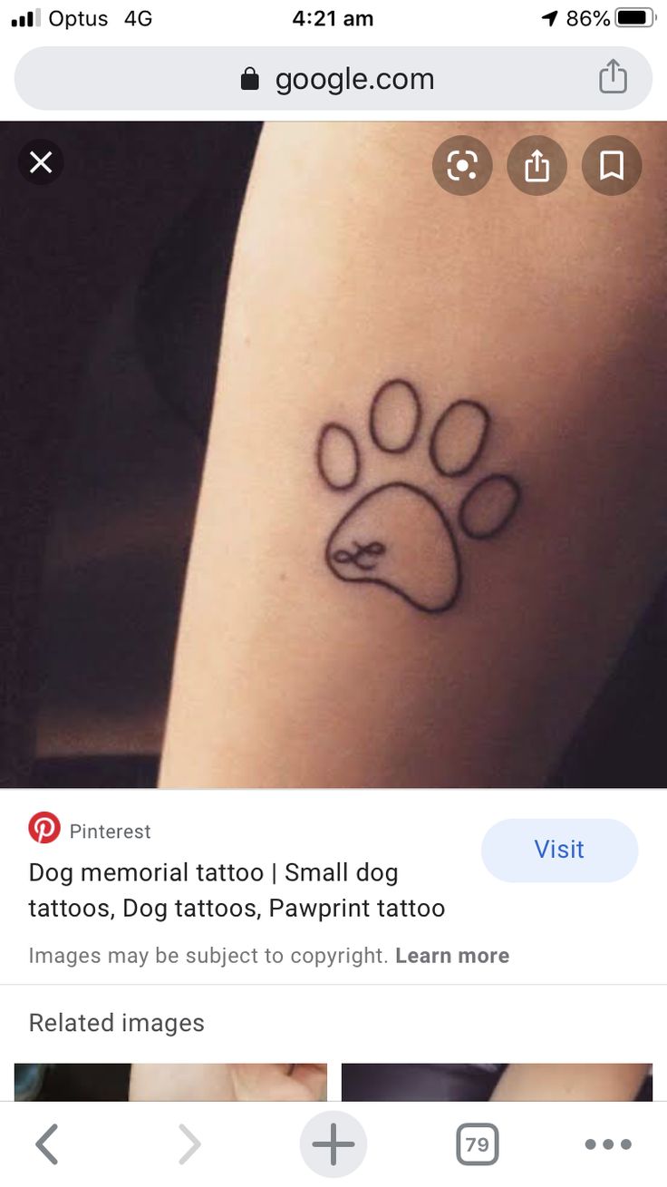 an image of a dog paw tattoo on someone's arm