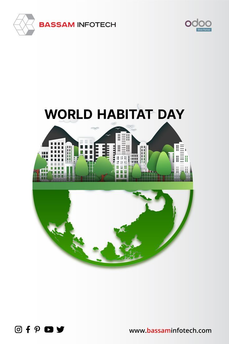 #WorldHabitatDay #habitat #enviornment #nature #EnviormentFriendly #Global #habitatforhumanity #sustainable #naturesbeauty #habitat #bassaminfotech World Habitat Day, Clean Environment, Habitat, Pie Chart, Mario Characters, Green