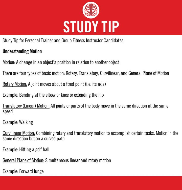 a red and white poster with the words study tip on it's back side