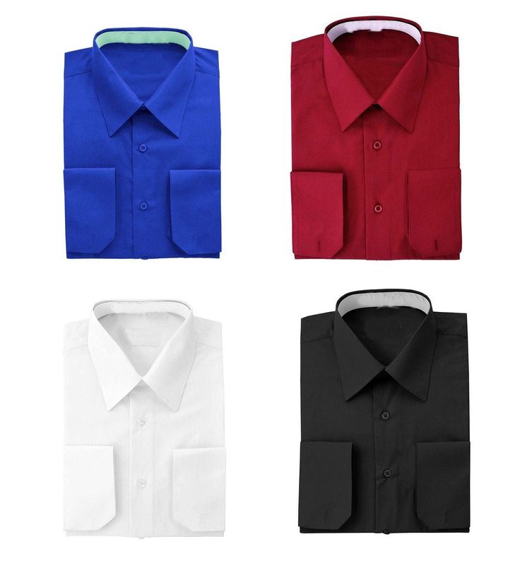 Men's Dress Shirt Long-sleeves, button down Fitted Cut Poly Cotton blend French convertible cuffs Chest Pocket Available from S - 4XL Easy care Collar (inches) / Sleeve Length (inches) Suit For Men, Three Piece Suit, Formal Style, Three Piece, Mens Shirt Dress, Dress Shirts, Wedding Suits, Mens Suits, Chest Pocket