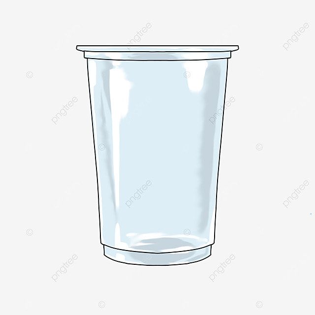 a plastic cup on a white background