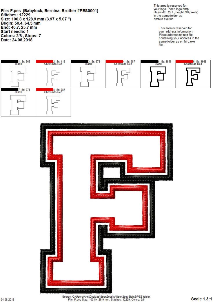 the letter f is made up of red, black and white letters with numbers in them