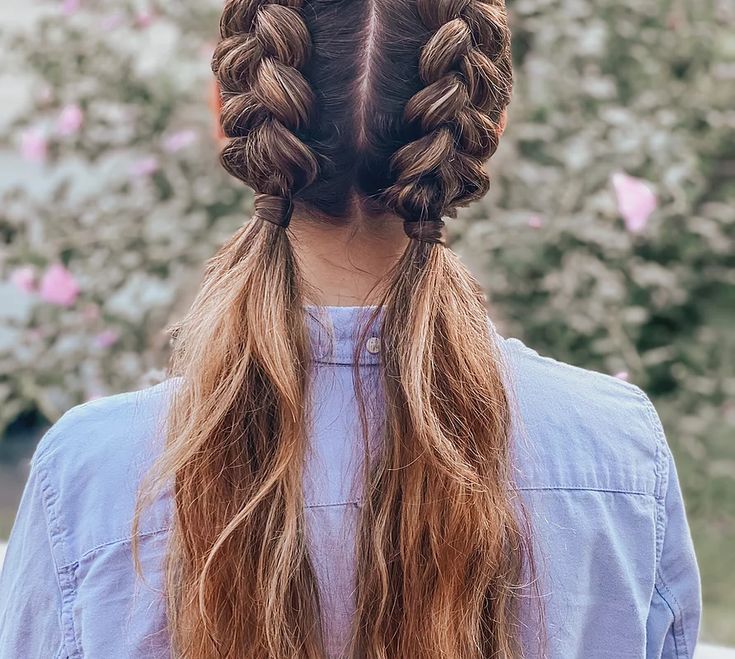 the braids | braidbabes Double Dutch Braid, Double Dutch, Double Braid, Dutch Braid, Braided Ponytail, Maternity Session, Braid Styles, Cute Hairstyles, Easy Hairstyles