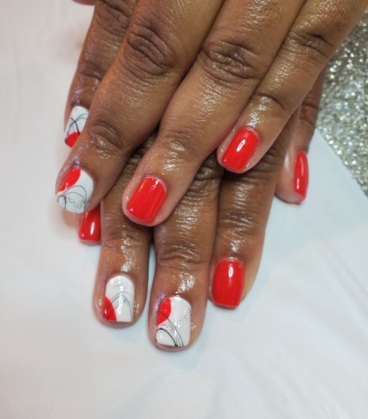 This festive look is perfect for any time of year. Short nails are definitely in!! ❤️ 😍 👌🏽 #gelmanicure #rednailinspo #rednals #nailinspo #nailart #nailtrends #beauty #fashion #selfcare #selflove Gel Short Nails Ideas, Red Gel Nails Designs, Gel Short Nails, Teacher Nails, Short Nails Ideas, Nail Therapy, Nailinspo Nailart, Festive Look, Dipped Nails