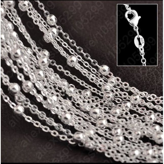 Silver beaded ball rolo chain necklace 18’’l chains Jewelry Chains, Beaded Ball, Cheap Necklaces, Romantic Jewellery, Silver 925 Necklace, Silver Plated Jewelry, Rolo Chain, Silver Chain Necklace, Sterling Silver Heart