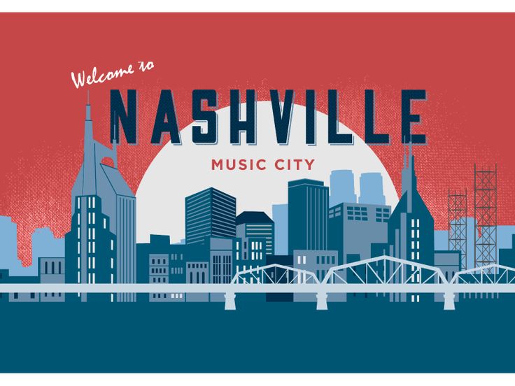 the welcome sign for nashville, tennessee with an image of a city in the background