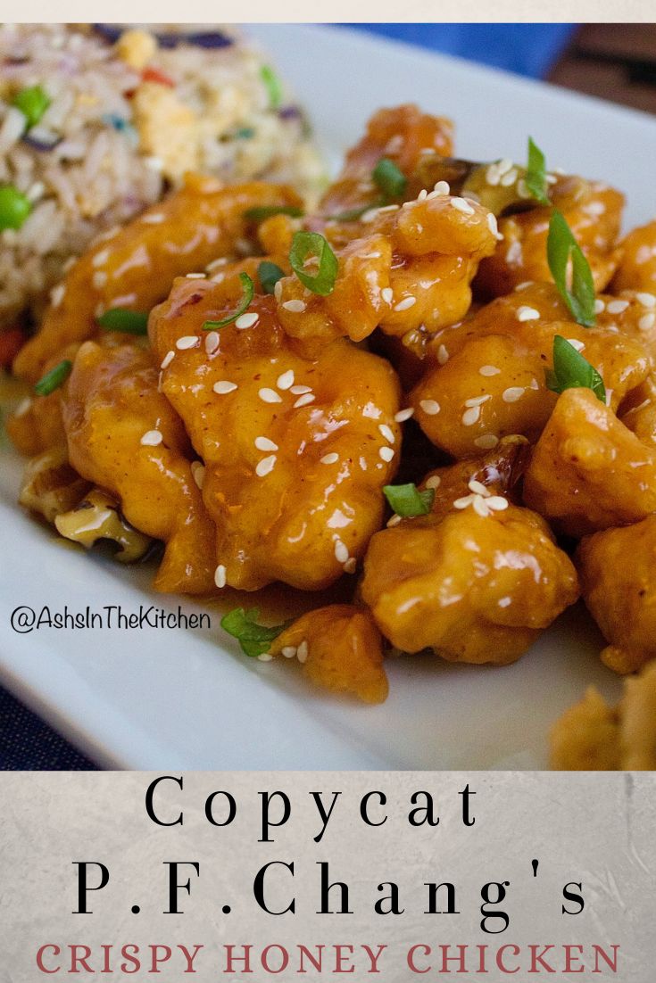 the cover of copycat p f chang's crispy honey chicken recipe