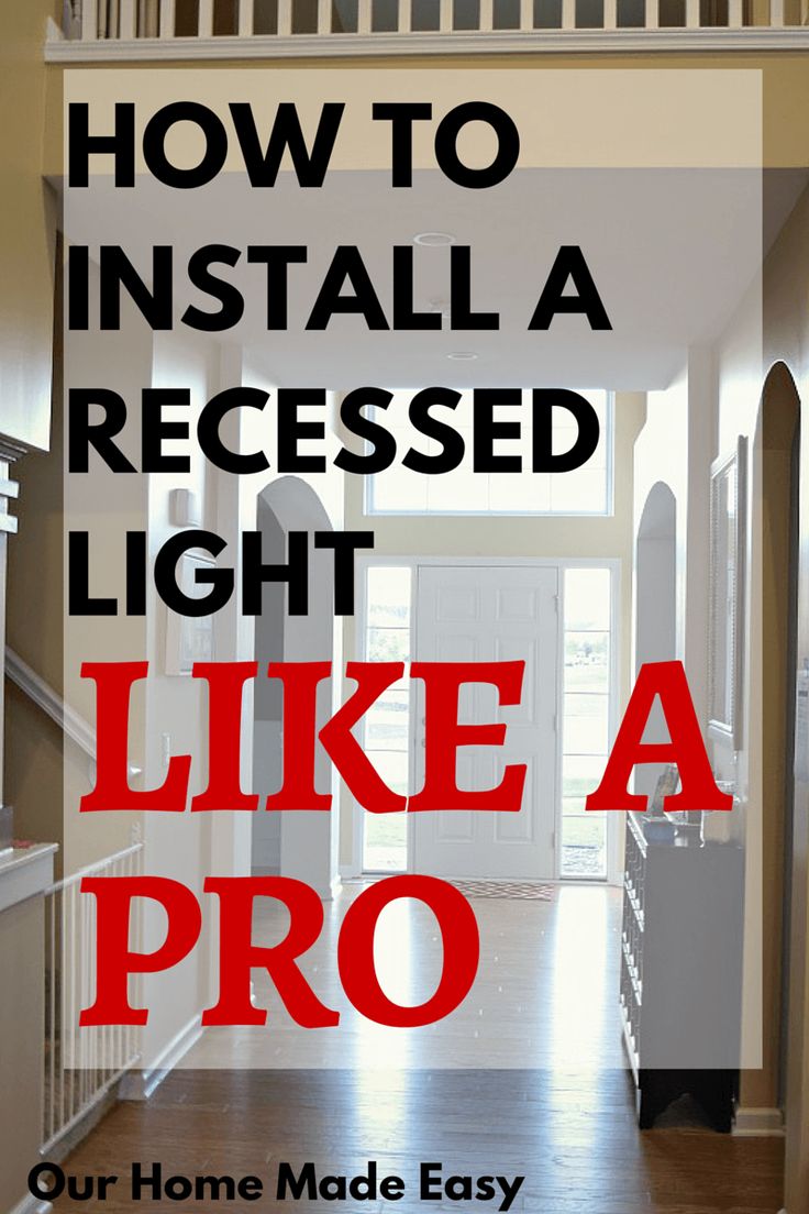 a hallway with the words how to install a recessed light like a pro on it