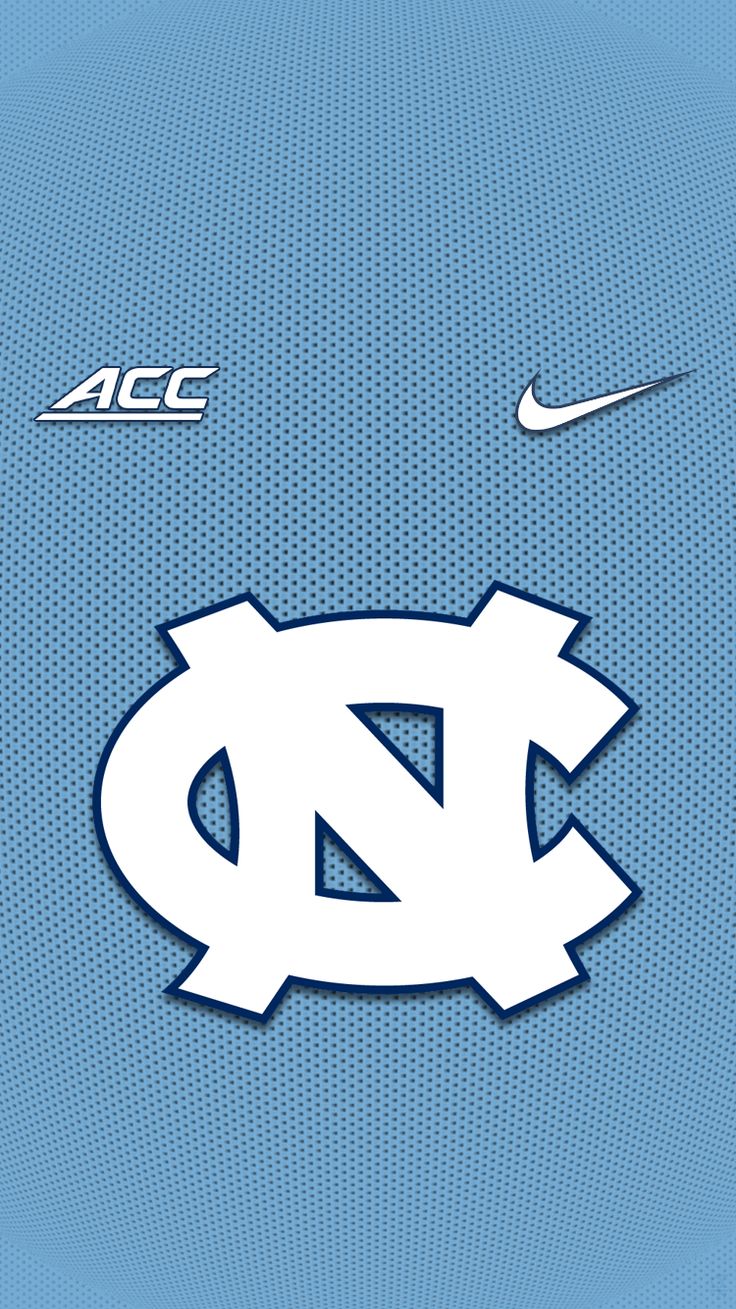 the university of north carolina logo on a blue background