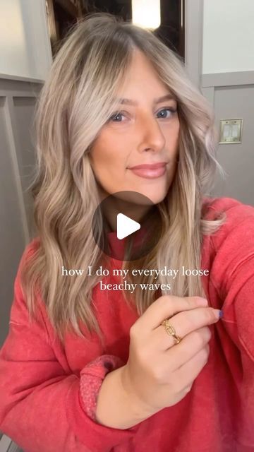 Justine Angel on Instagram: "✨EVERYDAY HAIR TUTORIAL✨ the only tutorial you guys have wanted for the past two years 😂 here ya go! 😘 how I get my bangs to bang is at the end and is worth the watch. This hack will change your life! I typically don’t use hairspray, if I do, usually only a little in the front because I like the curls to fall and just become imperfect  . Using a 1 1/2in curling iron! ❤️ . #curtainbangs #hairtutorials #loosewaves #beachywaves" 2 In Curling Iron, How To Curl Side Bangs With Curling Iron, Curling Just The Ends Of Hair, How To Curling Iron, How To Curl Hair With Curling Iron Video, 2in Curling Iron Curls, Curling Iron Curtain Bangs, Curling Techniques For Long Hair, Curling Hair With Bangs