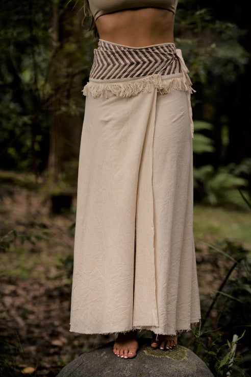 Nepali Cotton Skirt - Cream – ARYA Clothing Nepali Clothing, Traditional Nepali Clothing, Nepali Clothes, Hippie Cotton Skirt With Patchwork Details, Hippie Cotton Patchwork Skirt, Wisteria Tree, Hipster Style, Elegant Skirt, Witch Aesthetic