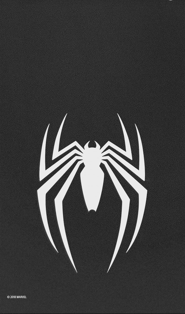 the amazing spider - man logo is shown in this black and white poster, which has been