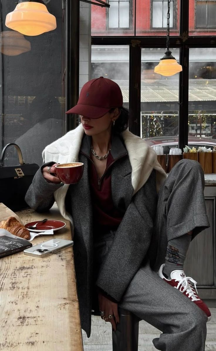 Burgundy Outfit, Winter Fashion Outfits Casual, Coffee Girl, Autumn Outfits, Looks Chic, Mode Inspo, 가을 패션, Autumn Outfit, Mode Inspiration