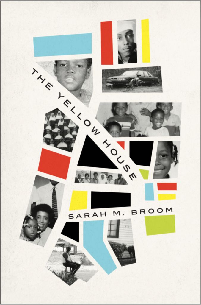 the yellow hour by sarah m broome, with photos of black people in squares