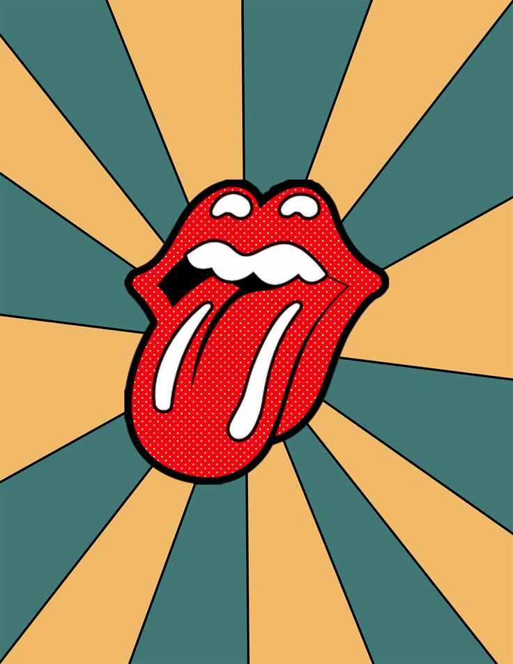 the rolling stones'tongue on an abstract background