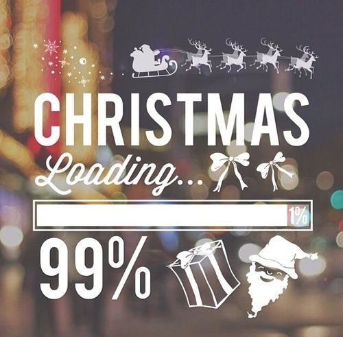 a window with the words christmas loading 99 % off