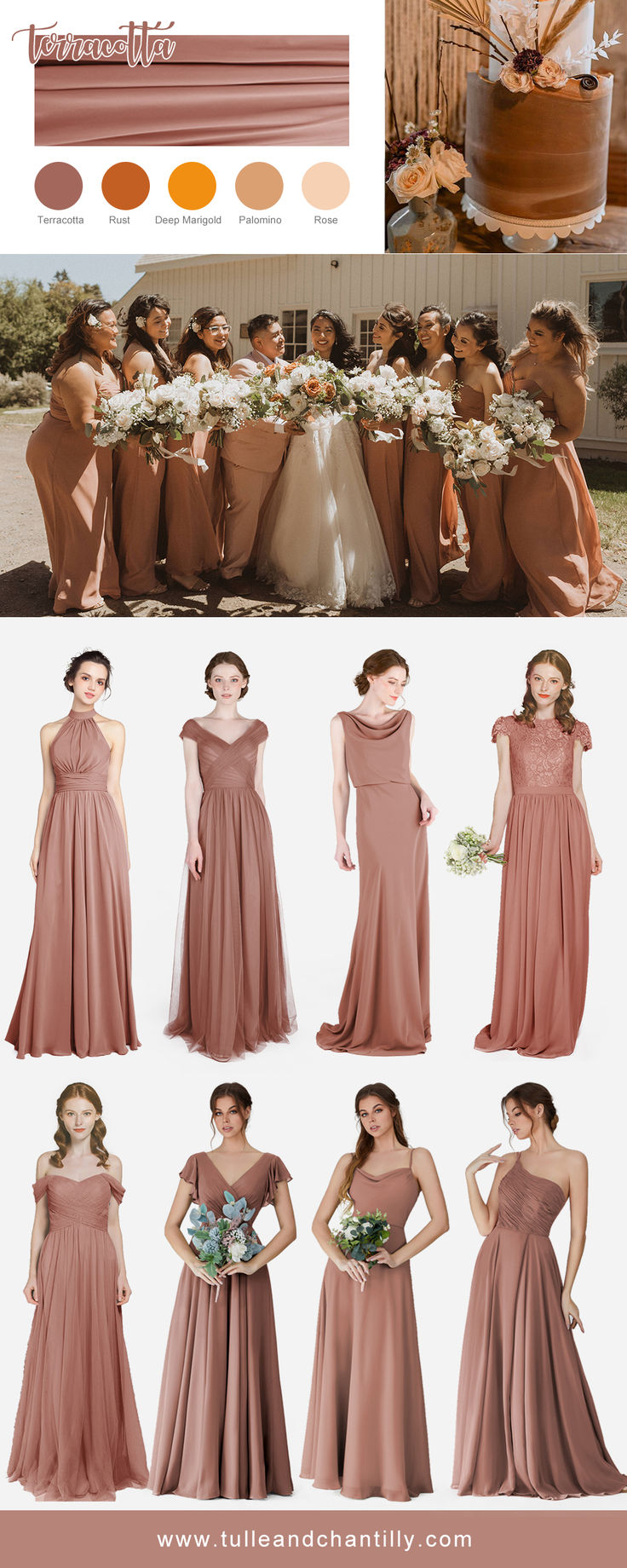 the bridesmaid dresses are all different colors and sizes, but there is no image on