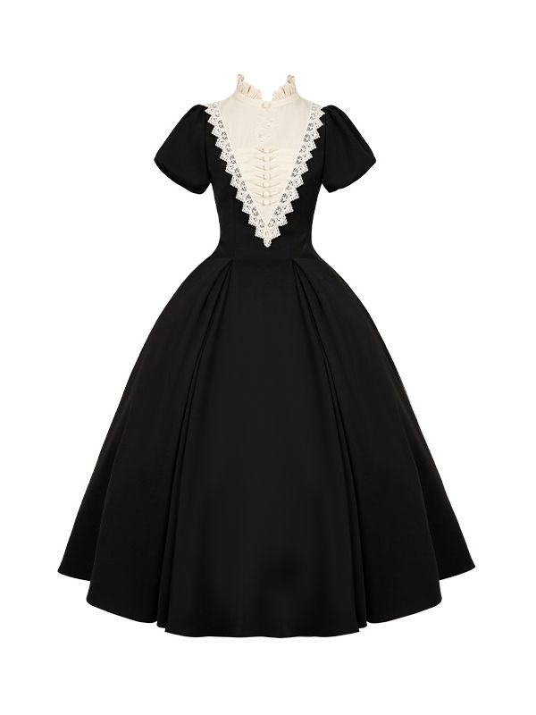 This price includes a dress only, others are not included.  This exquisite piece features intricate rose and snake bone embroidery on the bodice, adding a touch of gothic sophistication. The adjustable lace-up back ensures a tailored fit, conveniently designed with a zipper at the back, this dress is easy to slip on and off. Embrace your inner gothic nun with this stunning and meticulously crafted Lolita dress.   	 		 			Size 			S 			M 			L 			XL 		 		 			Full Length 			122 			125 			128 			131 Gothic Nun, Bone Embroidery, Punk Tops, Kawaii Hoodies, Fashion Corset, Punk Dress, Kawaii Hairstyles, Punk Vintage, Kawaii Dress