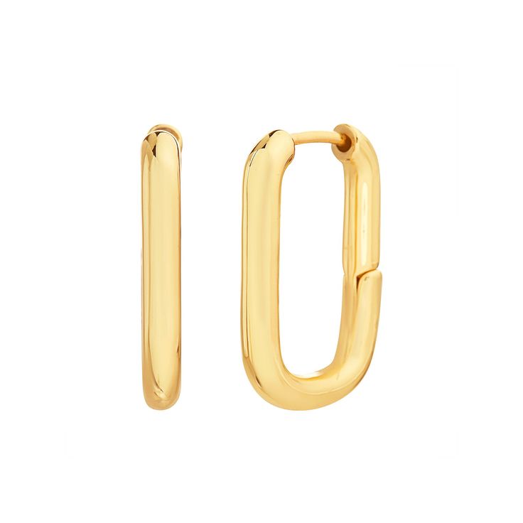 Add a geometric flair to your jewelry collection with these 14k gold over recycled brass Paige Harper rectangular hoop earrings. Add a geometric flair to your jewelry collection with these 14k gold over recycled brass Paige Harper rectangular hoop earrings. Diameter: 24.5mm Backings: click-it Nickel free Metal: 100% recycled brass Plating: 14k gold Finish: polished Packaging: boxedSUSTAINABILITY FEATURES Contains recycled materials Size: One Size. Color: Multicolor. Gender: female. Age Group: ad Rectangle Gold Earrings, Gold Square Earrings, Rectangular Yellow Gold Hoop Earrings For Everyday, Trendy Gold Tarnish-resistant Hoop Earrings, Minimalist 14k Gold Rectangular Hoop Earrings, Tarnish-resistant Gold-tone Brass Hoop Earrings, Yellow Gold Tarnish-resistant Brass Hoop Earrings, Aesthetic Collage, Cute Jewelry