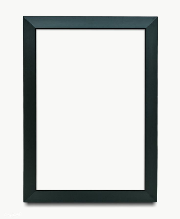 an empty black frame on a white background