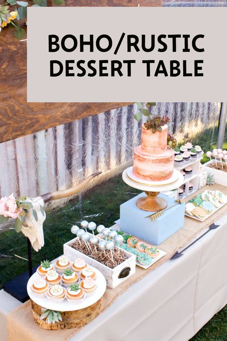 rustic wedding cake and dessert ideas Boho Succulent Birthday Party, Sweet Sixteen Boho Theme, Boho Style Cake Birthday, Diy Boho Cake, Boho 18th Birthday Party, Boho Chic Sweet 16 Party Ideas, Boho 13th Birthday Party Ideas, Succulent Birthday Party Ideas, Sweet 16 Boho Party Ideas