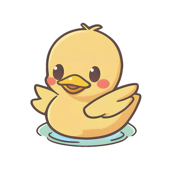 a cute little yellow duck sitting on top of a blue pool with water around it