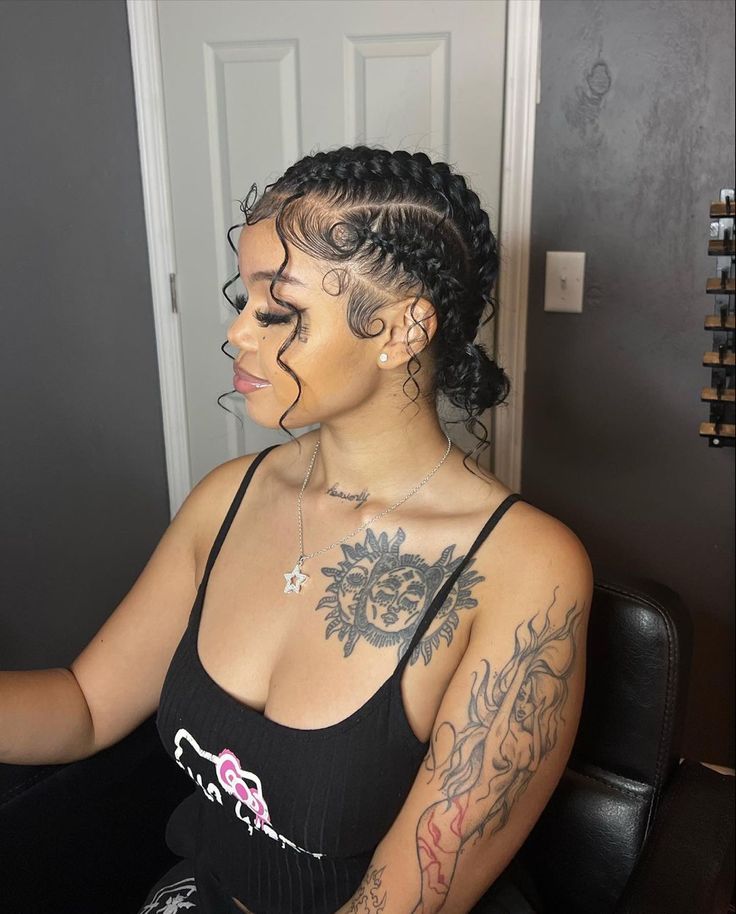 Feed In Braids Hairstyles, Braided Cornrow Hairstyles, Braids Hairstyles Pictures, Cute Box Braids Hairstyles, Quick Braided Hairstyles, Feed In Braid, Protective Hairstyles Braids, Pretty Braided Hairstyles, Braids With Curls