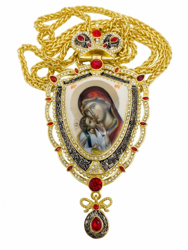 Holy Mary Pectoral Cross Red Crystals Priest Bishop Pendant Mary & Baby Jesus Nazareth Store Ceremonial Silver Jeweled Jewelry, Ornate Jeweled Pendant Jewelry, Luxury Red Enamel Necklaces, Luxury Red Rhinestone Jewelry, Traditional Red Enamel Jewelry, Red Enamel Round Pendant Necklace, Ceremonial Enamel Pendant Jewelry, Red Crystal Pendant Jewelry, Jeweled Pendant Jewelry Gift