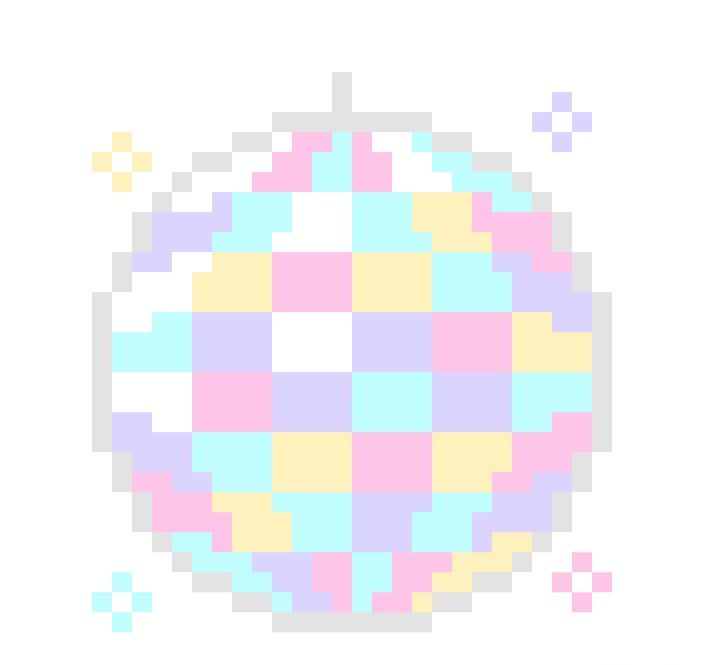 an apple pixelated in pastel colors on a white background