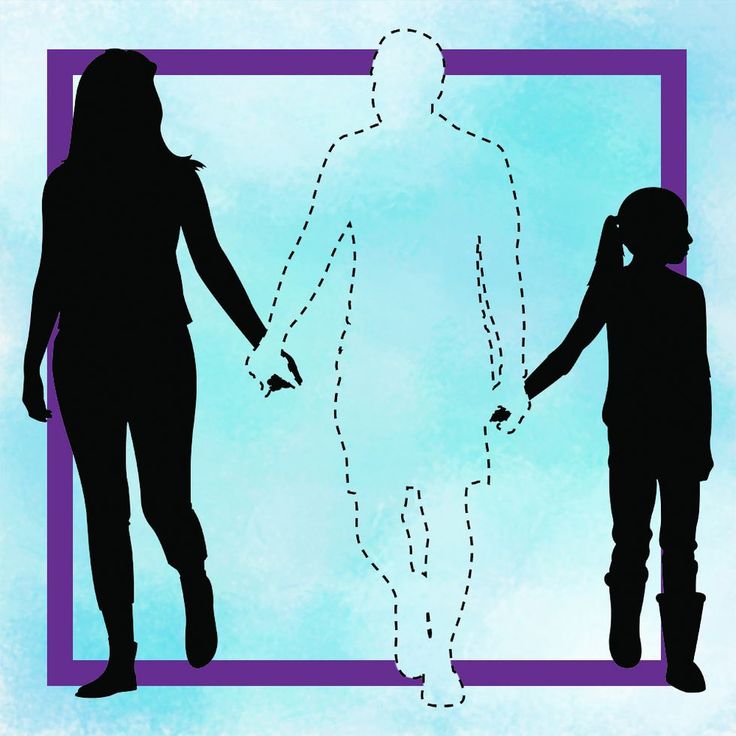 the silhouettes of two people holding hands in front of a blue and purple background