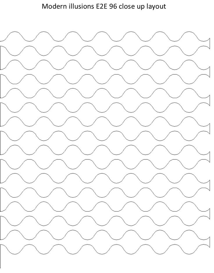 the pattern for modern illusions ez9 close up layout is shown in black and white