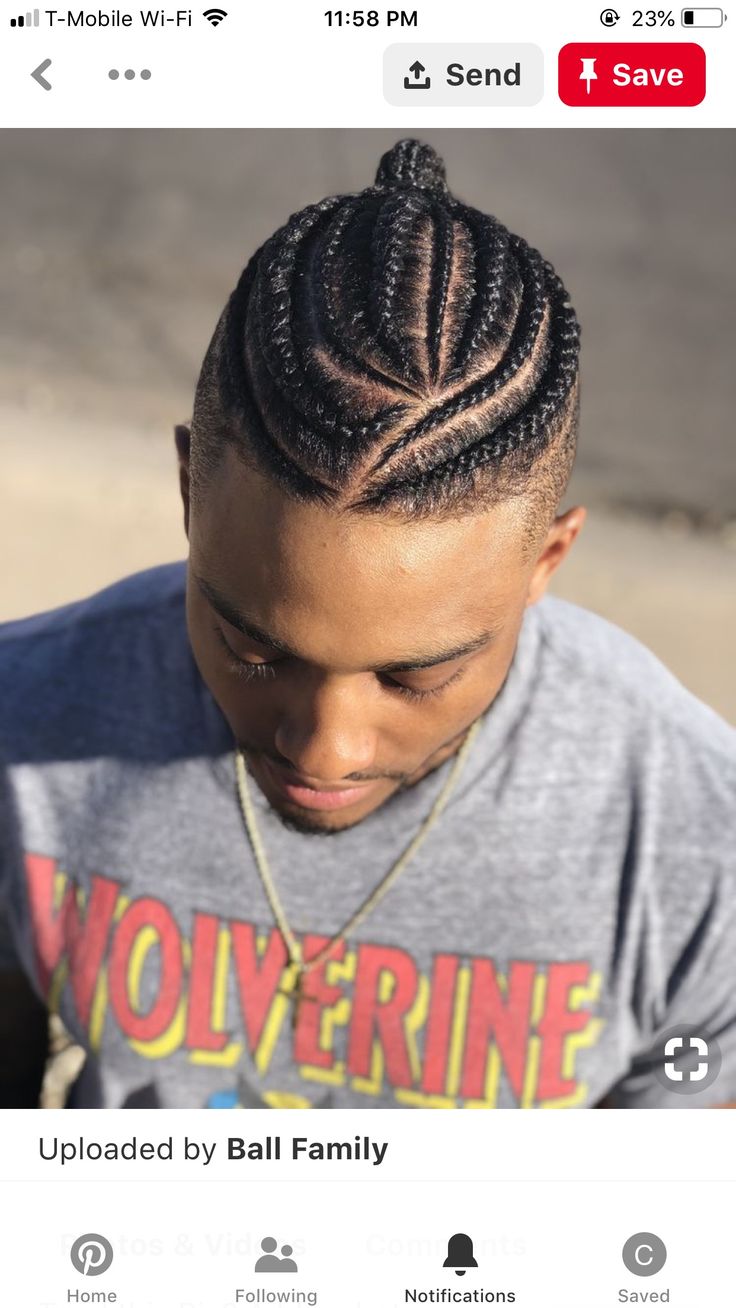 New Braid Styles, Braids With Fade, Braided Man Bun, Latest Braided Hairstyles, Braid Styles For Men, Boy Braids Hairstyles, Cornrow Hairstyles For Men, African American Man, Braids For Boys