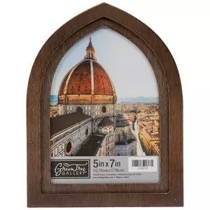 a wooden frame with an image of the dome of a building on it's side