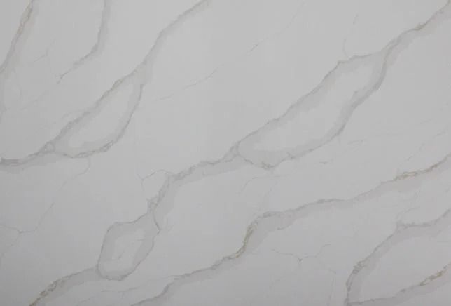 white marble textured wallpaper with grey veiners and cracks in the middle, viewed from above